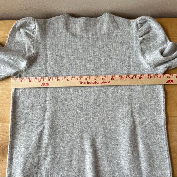 J MCLAUGHLIN WYNN CASHMERE SWEATER NWOT XS GRAY PUFF SLEEVE LUXURY MINIMALIST - Picture 7 of 12